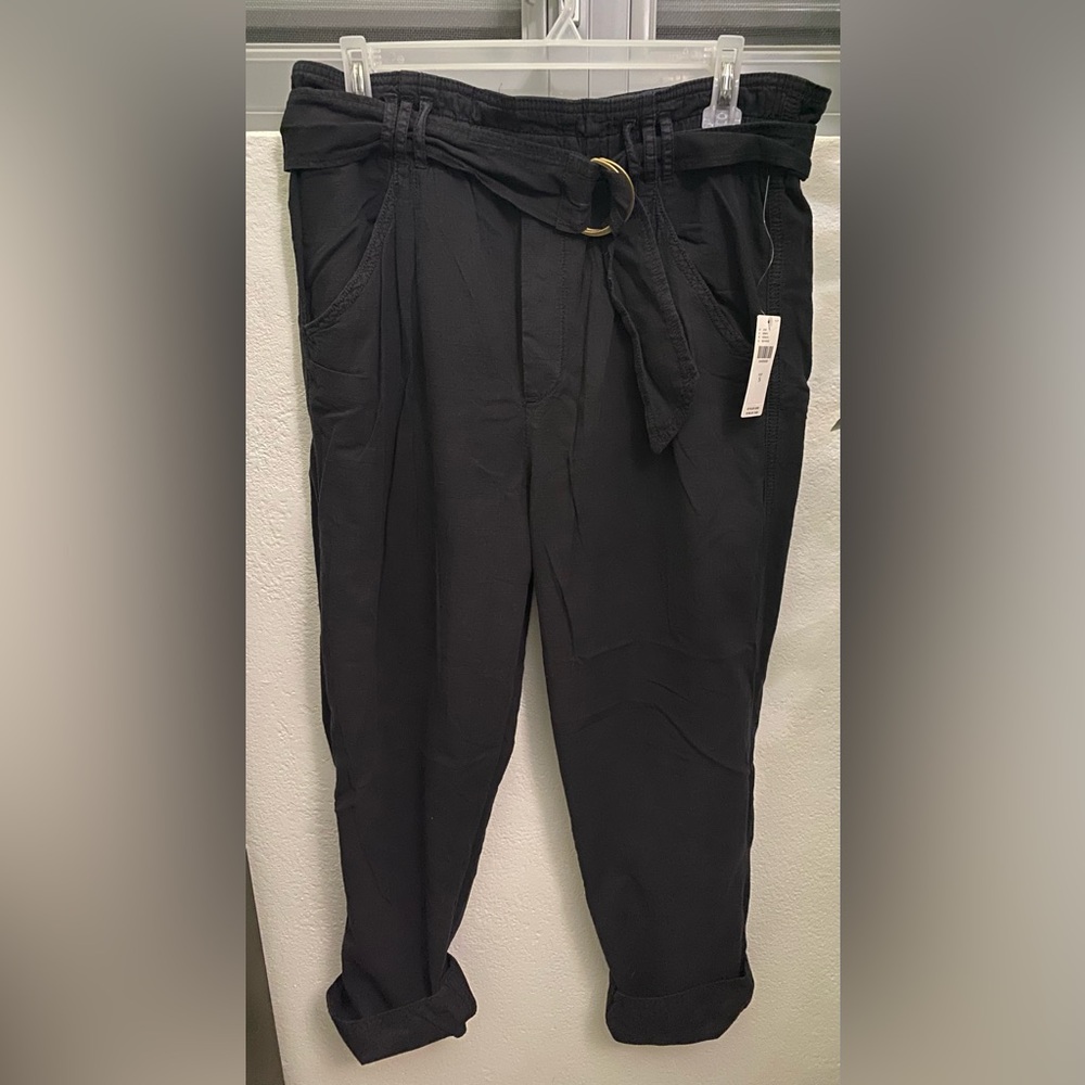 NWT Antropologie  Black Belted Pants S